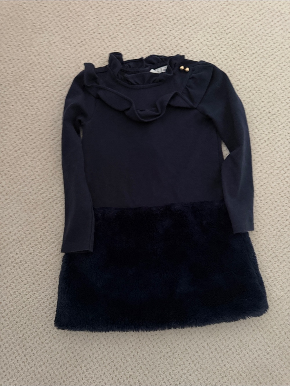 Janie and Jack Navy Coat with Gold Buttons